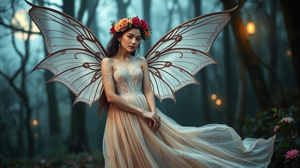 Snow White Reimagined as Elegant Fae Woman