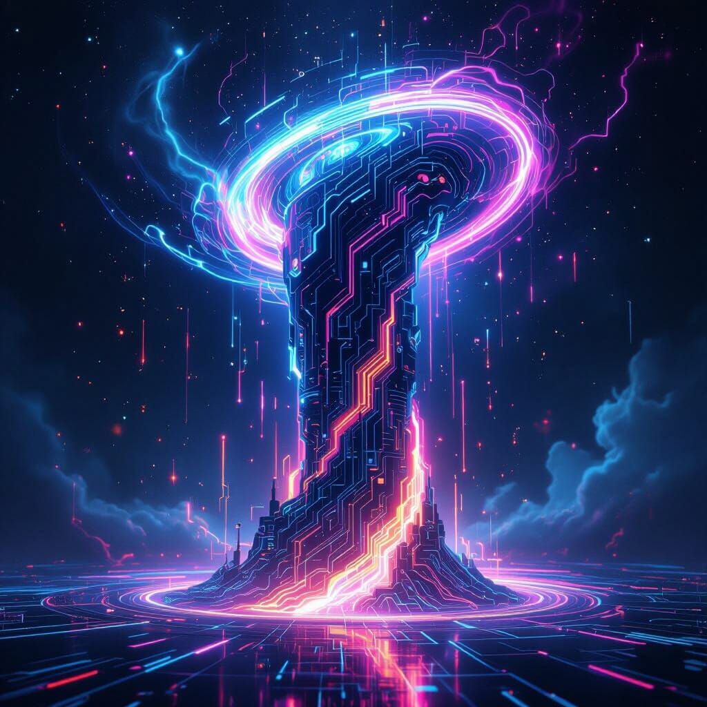 Emergent AI Super Sentience in Futuristic Digital Art