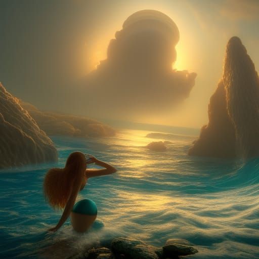 Greek Venus Rising from the Sea