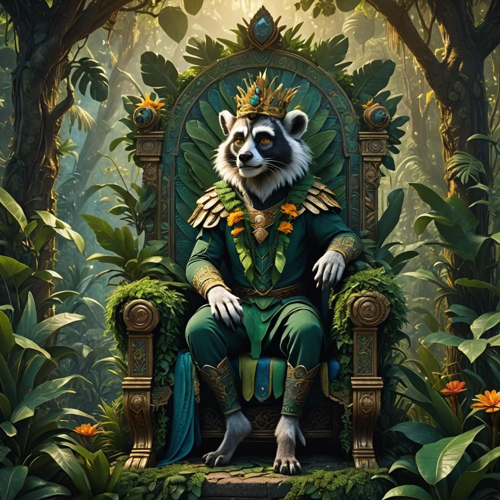 King Julian's Jungle Throne: A Digital Matte Painting