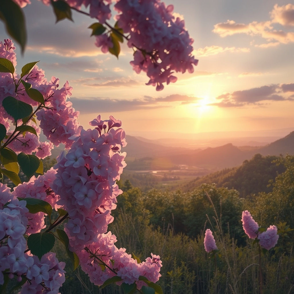 Serene Lilacs Swaying in a Forgotten Valley