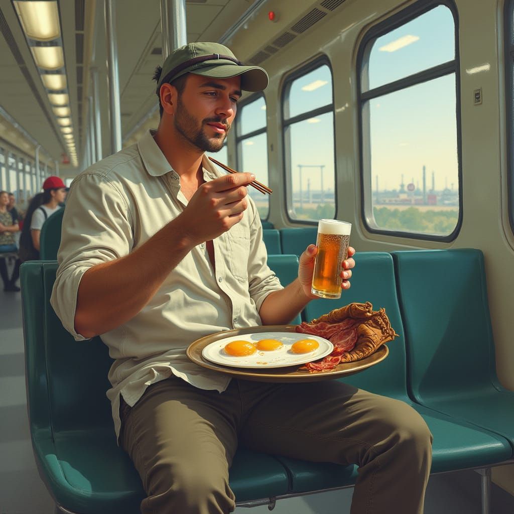 Upside-Down Diner: Surreal Meal in a Train Station