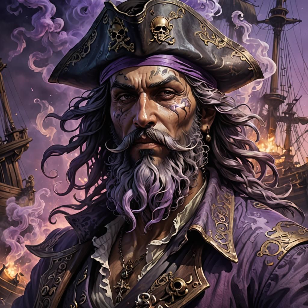 Pirate Ghost in Ornate Dark Fantasy Style