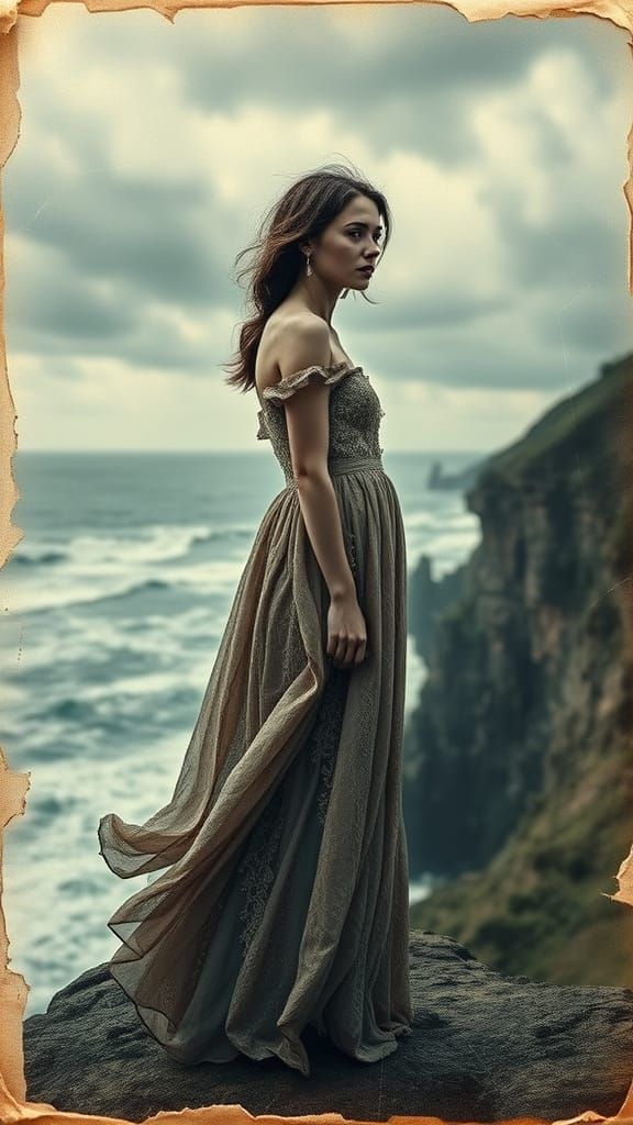 Surreal Coastal Dreamscape in Double Exposure Style