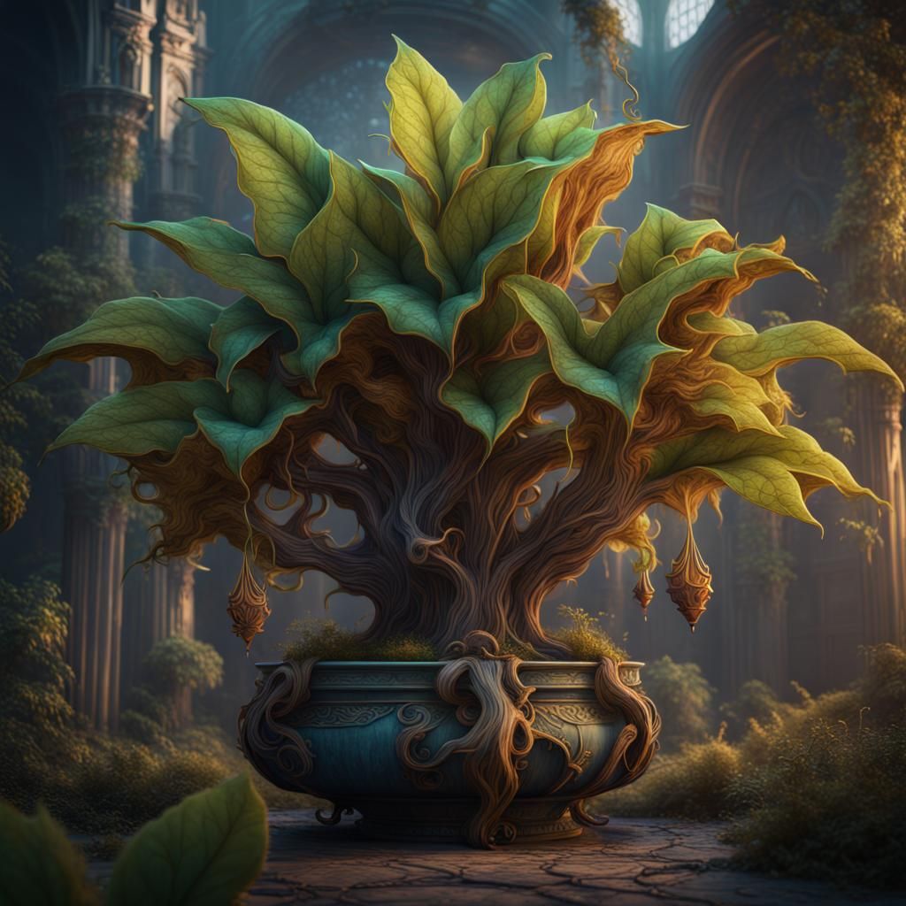 Magical Plant in Detailed Fantasy Art