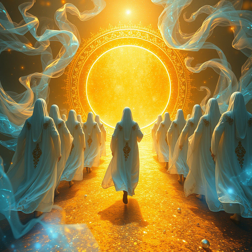 Ethereal Beings Journey to Golden Portal