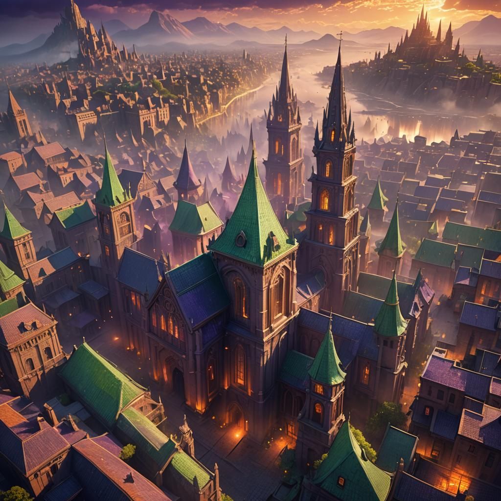 Fantastical Sky City in Unreal Engine 5 Style