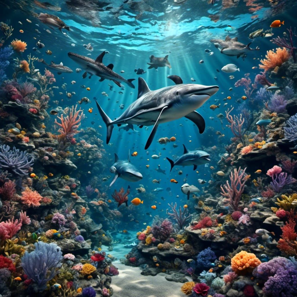 underwater ocean scene