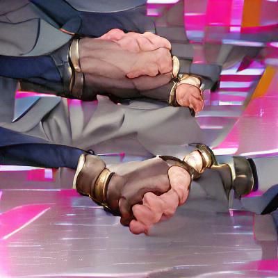 Two Men Holding Hands in Love