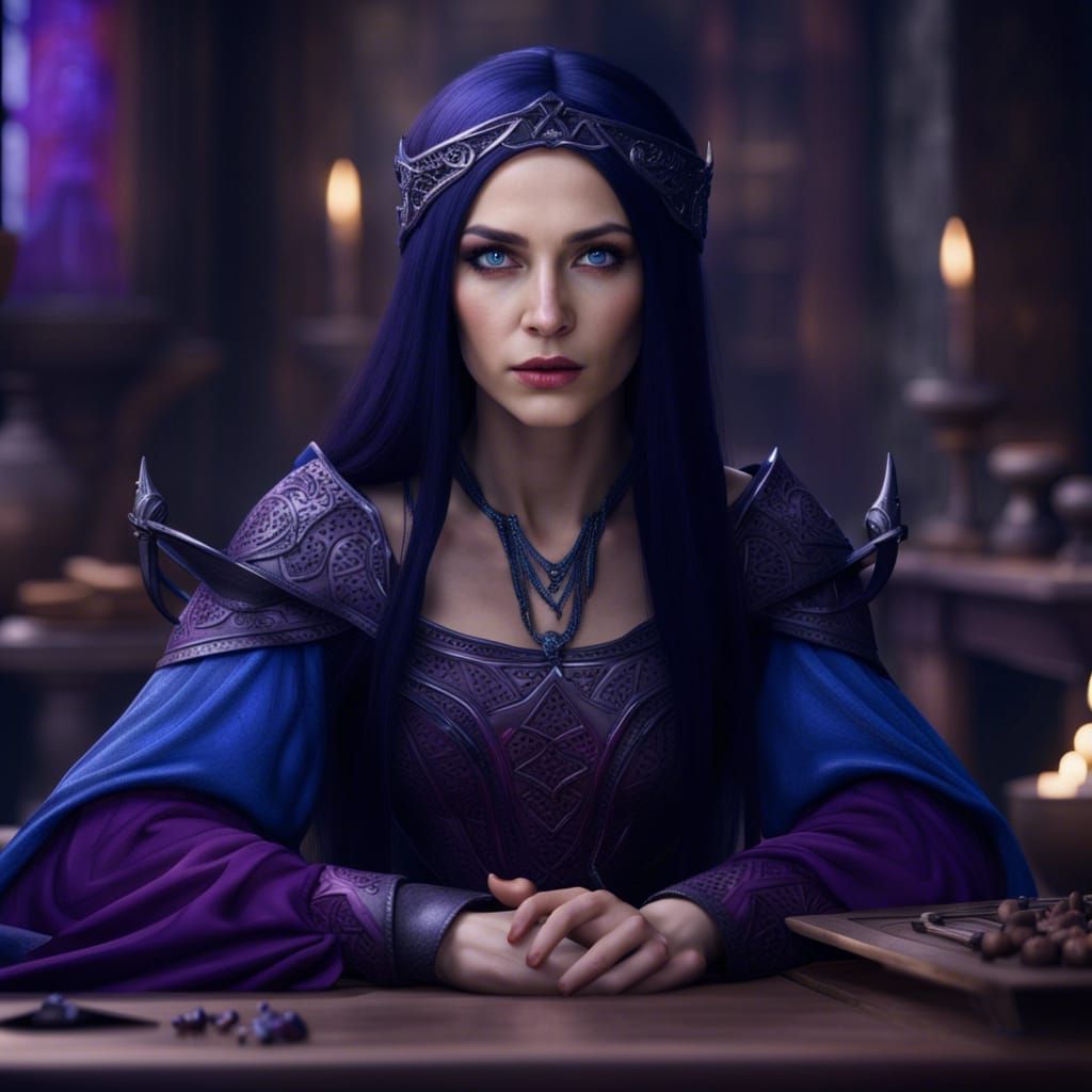 Medieval Elf Woman in Detailed Fantasy Art