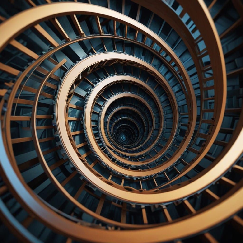 Distorted Vertigo Room with Infinite Spirals