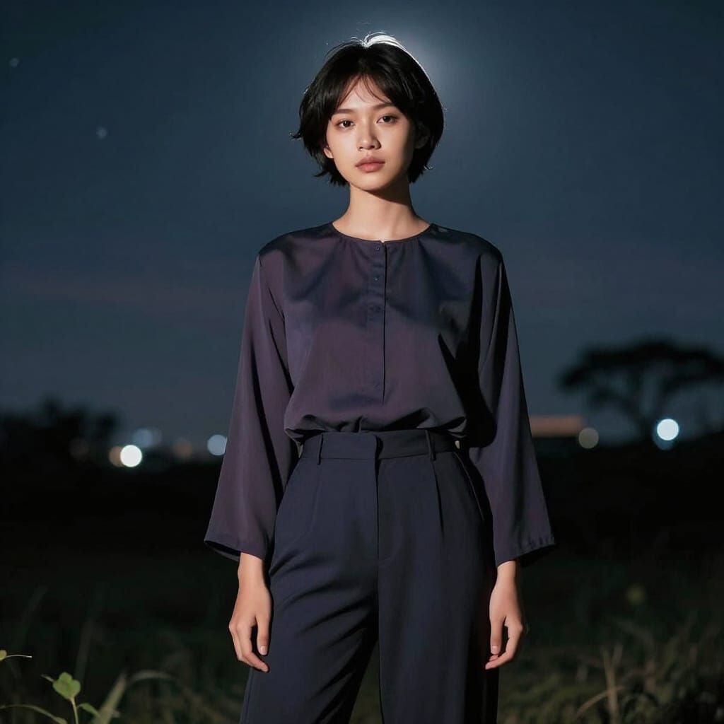 Fairy-Inspired Night Portrait of Modern Indonesian Woman