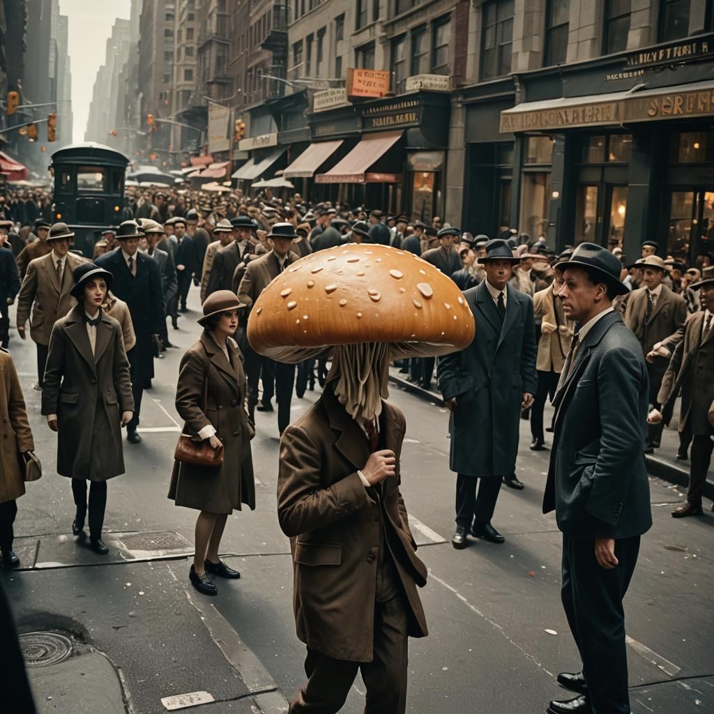 Humanoid Mushroom Panic in 1920s New York
