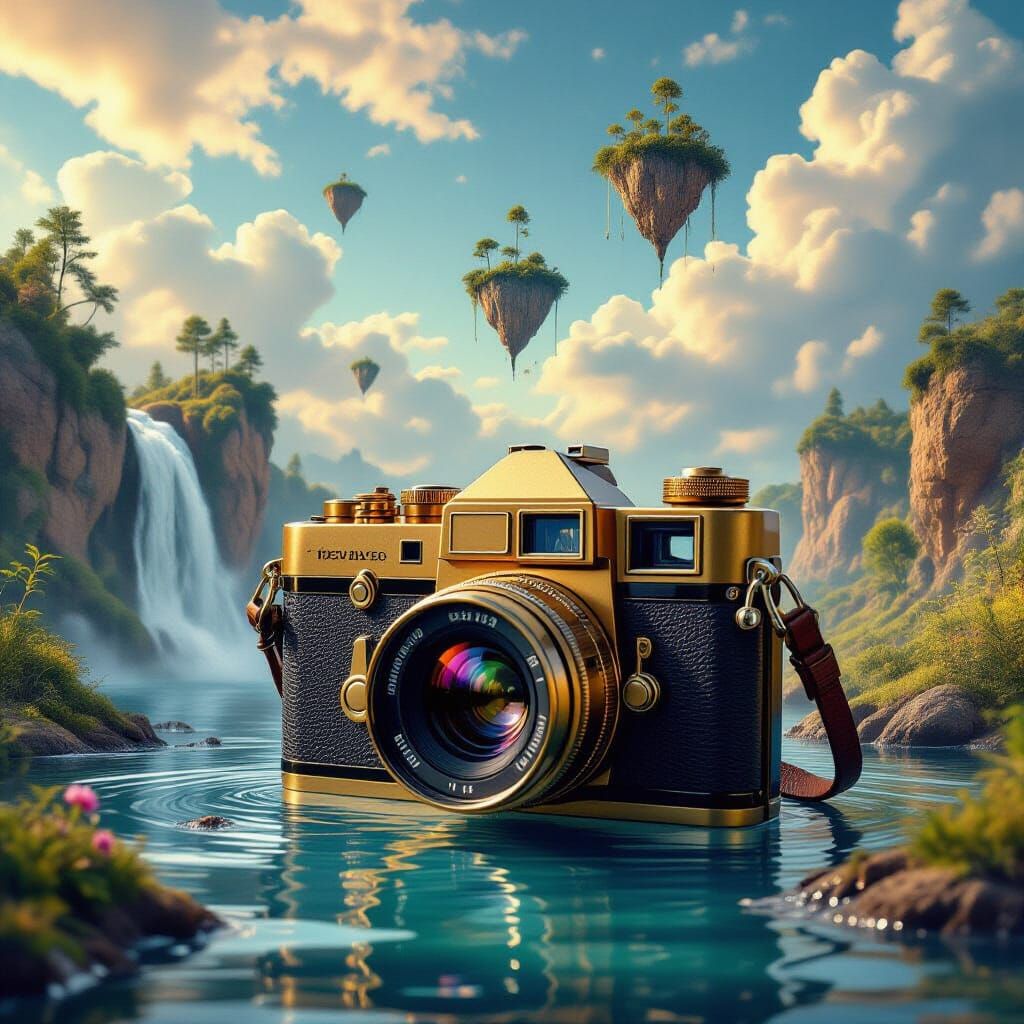 Vintage Camera Captures Surreal Landscape in Hyperrealistic ...