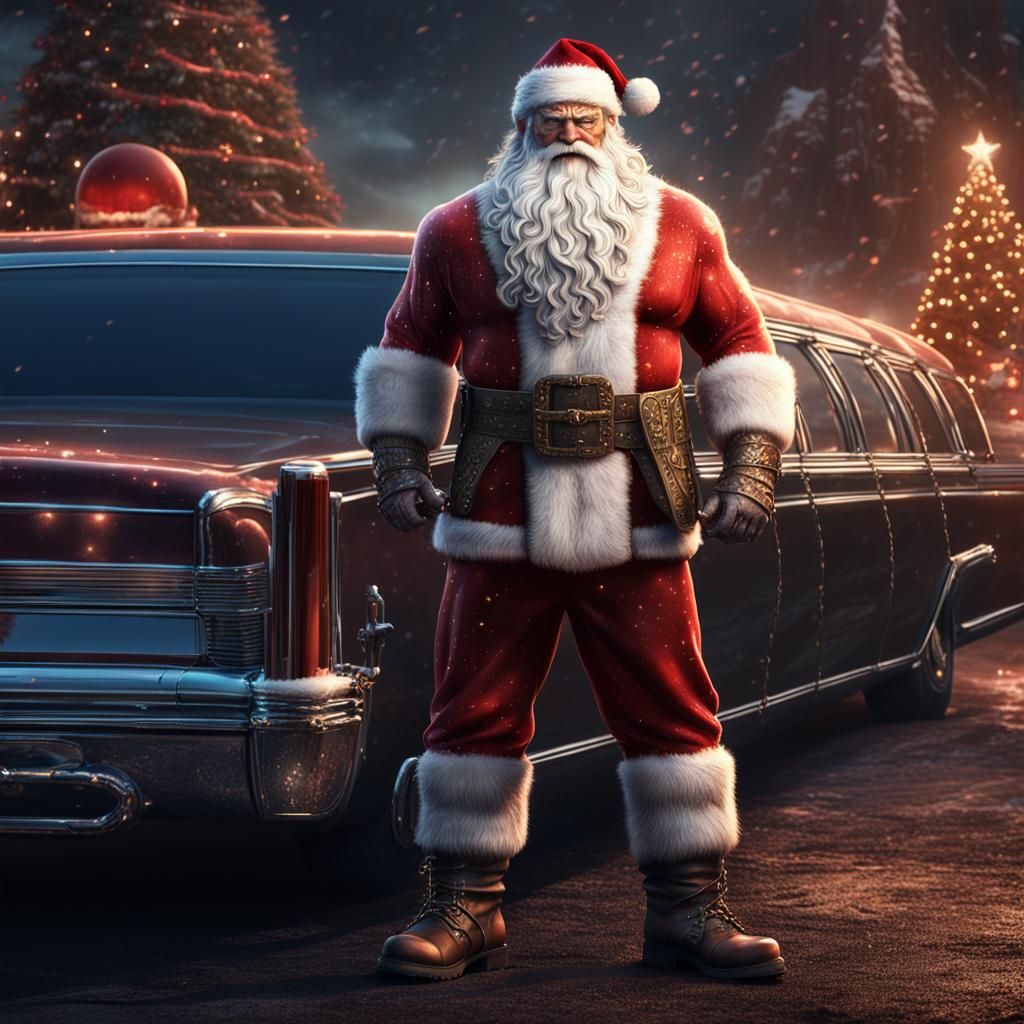 Fantastical Barbarian Santa in Gilded Luxury