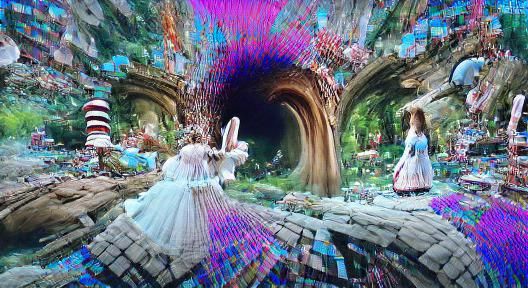 Alice's Emotional Fall into Wonderland in 4K