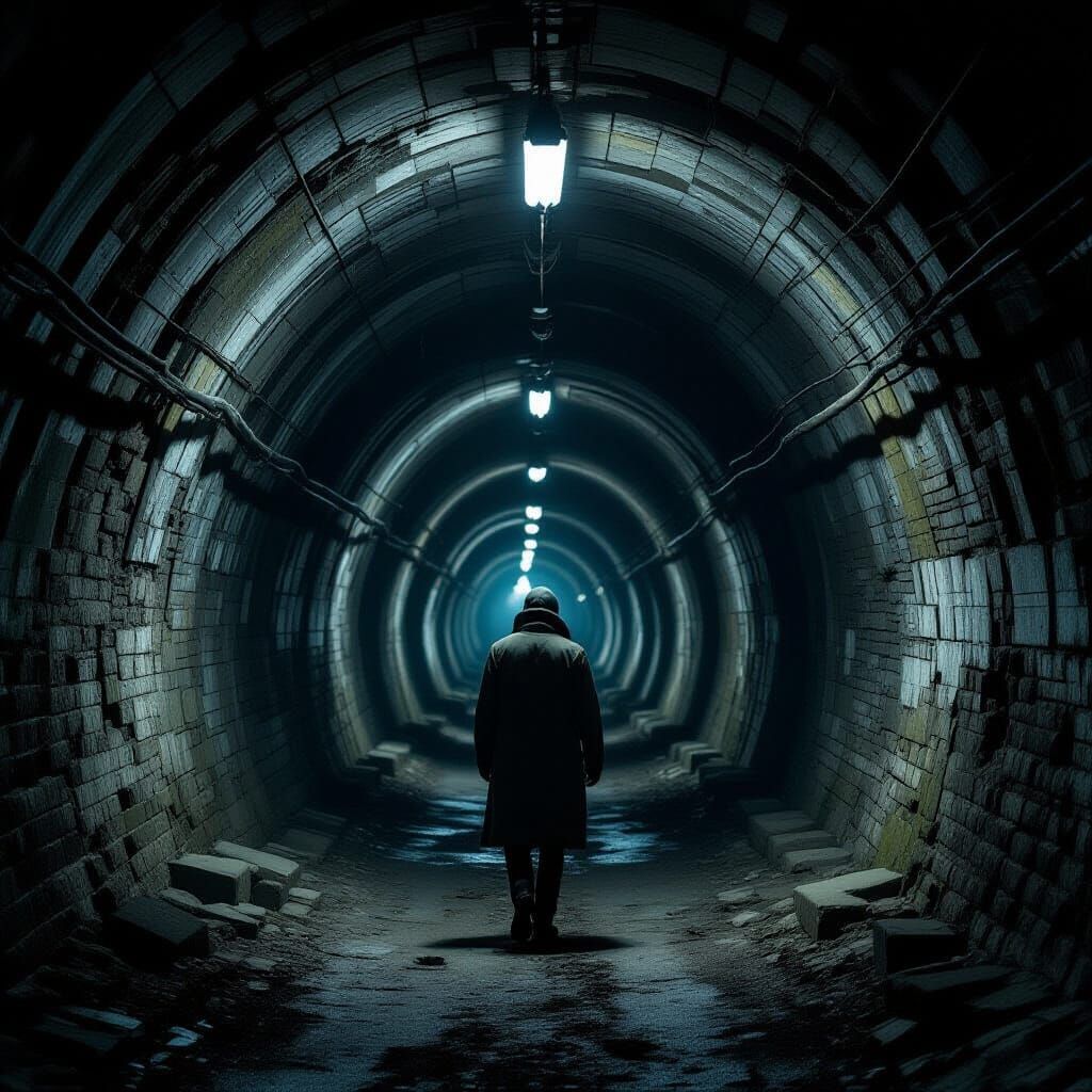 Inside, the smell of mold and old memories. The tunnels unde...