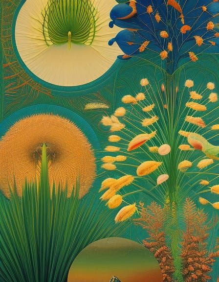 Botanical Data Seed in Deep Color Octane Render