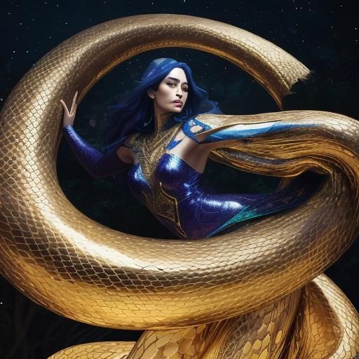 Dreamlike Serpent Ascends to Celestial Realm