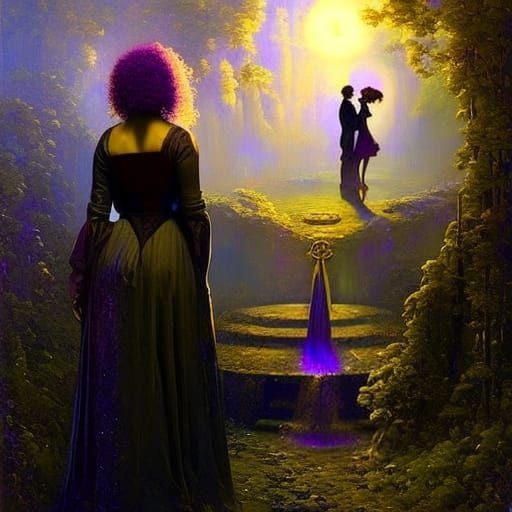 Neovictorian Cabinet of Secrets in Spraypaint Style