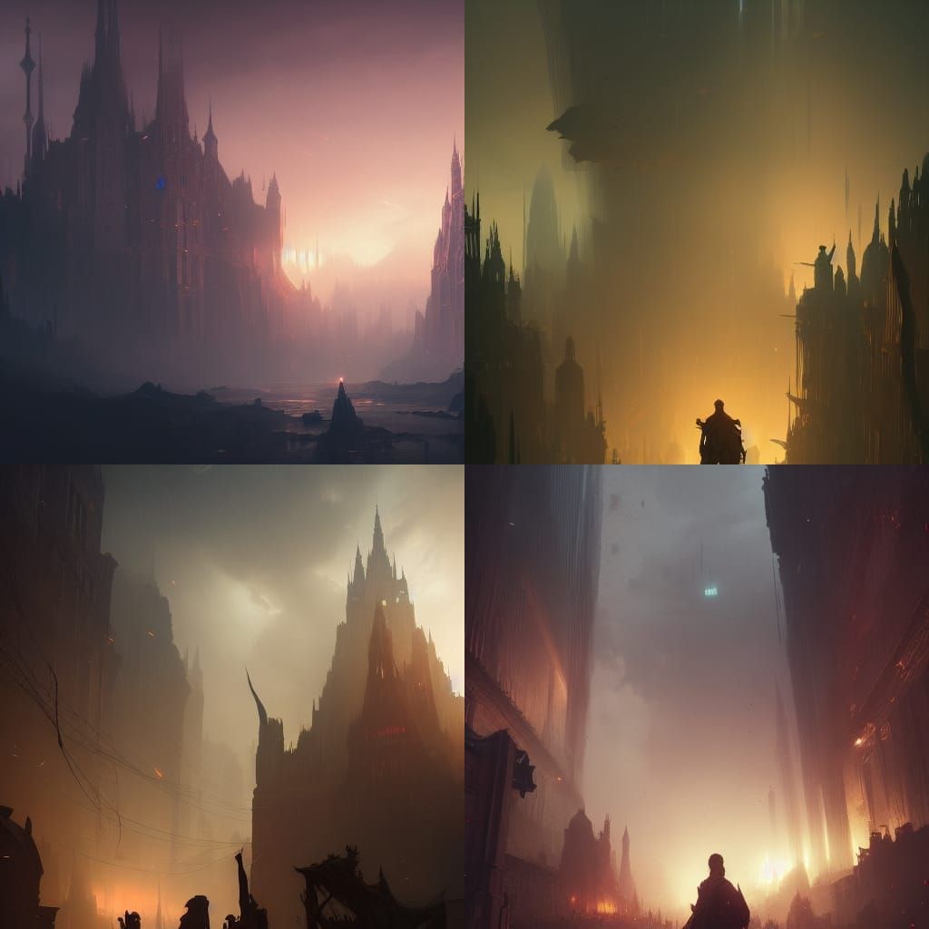 Dark Fantasy Broken World: Hyperdetailed Concept Art