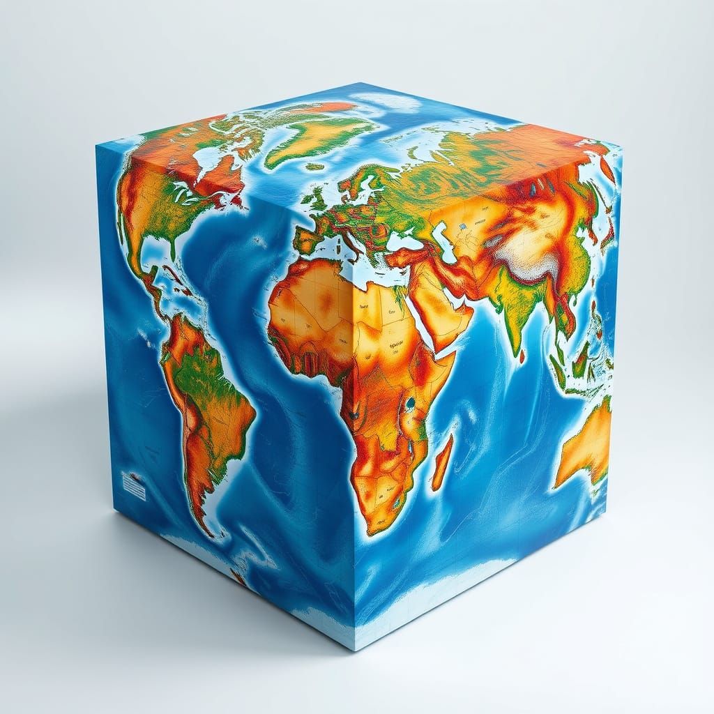 Intricate Geometric Globe in Futuristic Style