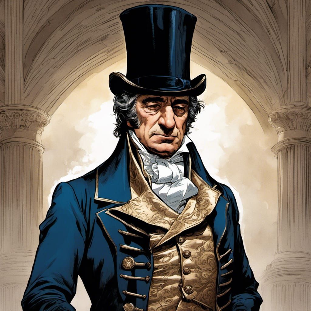 Robert De Niro as Regency Gentleman in Comic Book Art