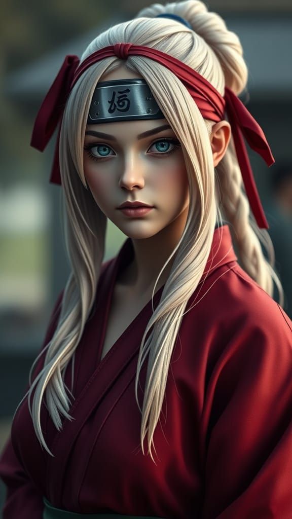 Photorealistic Portrait of Tsunade as Fifth Hokage