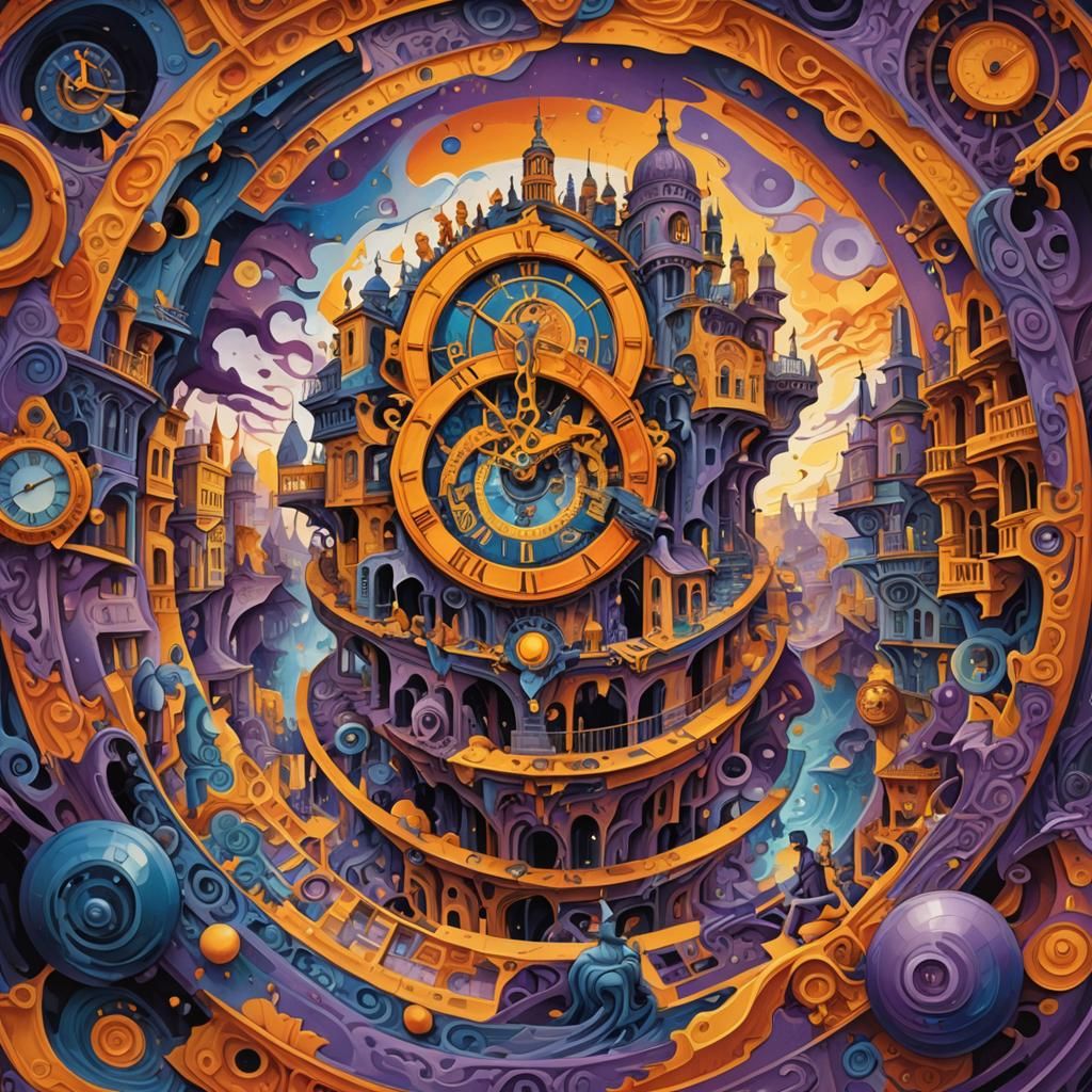 Surreal Figure Melts in Colorful Fantasy Art