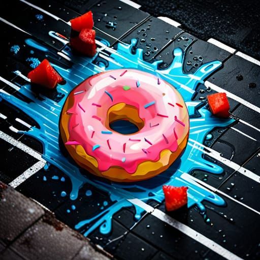 Donut Eats Tail: Stencilled Street Art