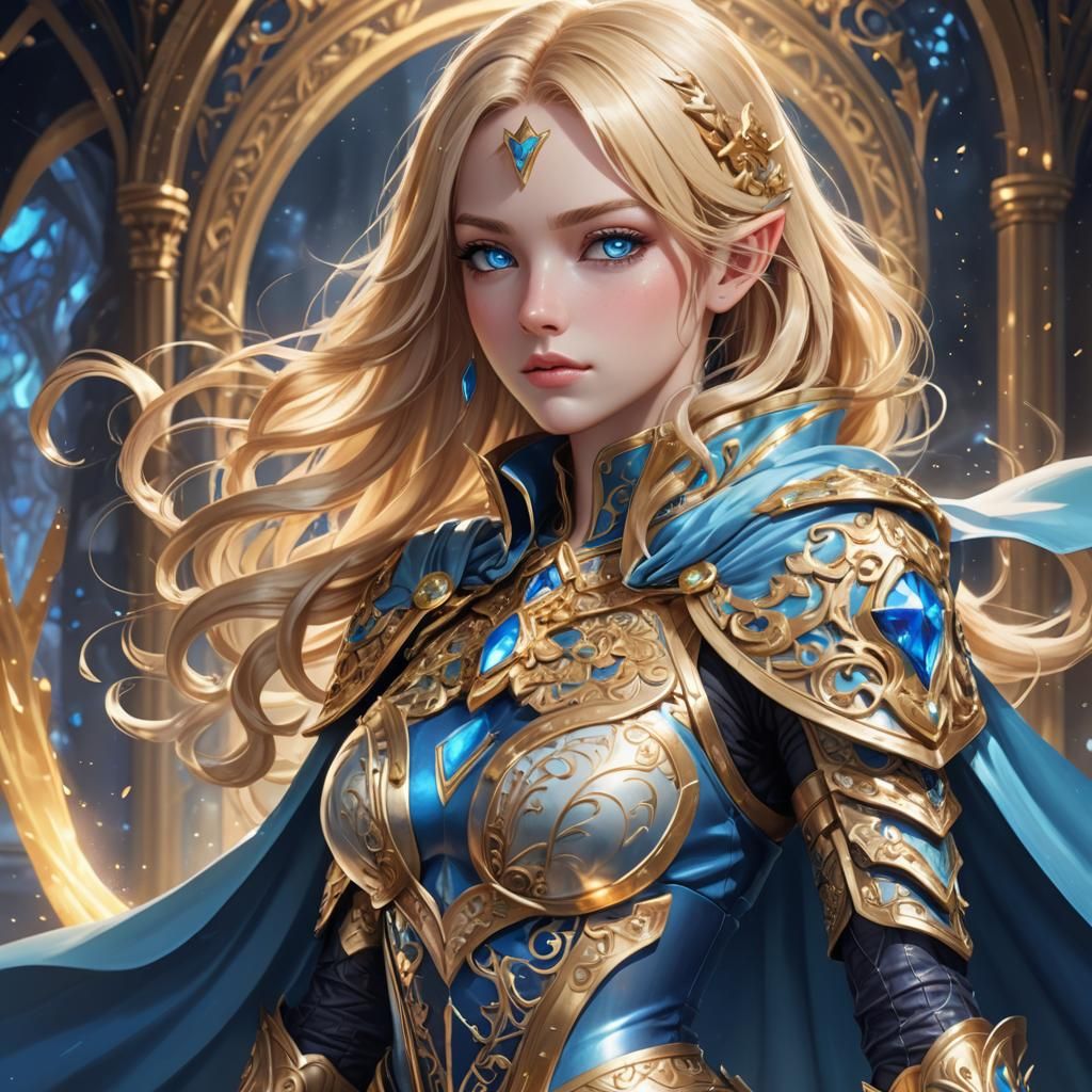 Anime Elf Woman Portrait in 3D with Dynamic Lighting