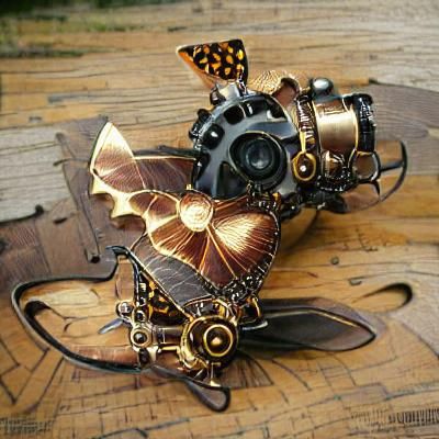 Steampunk Butterfly: Mechanical Marvel in Flight