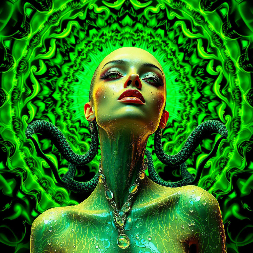 Ethereal Beauty in a Kaleidoscopic Realm