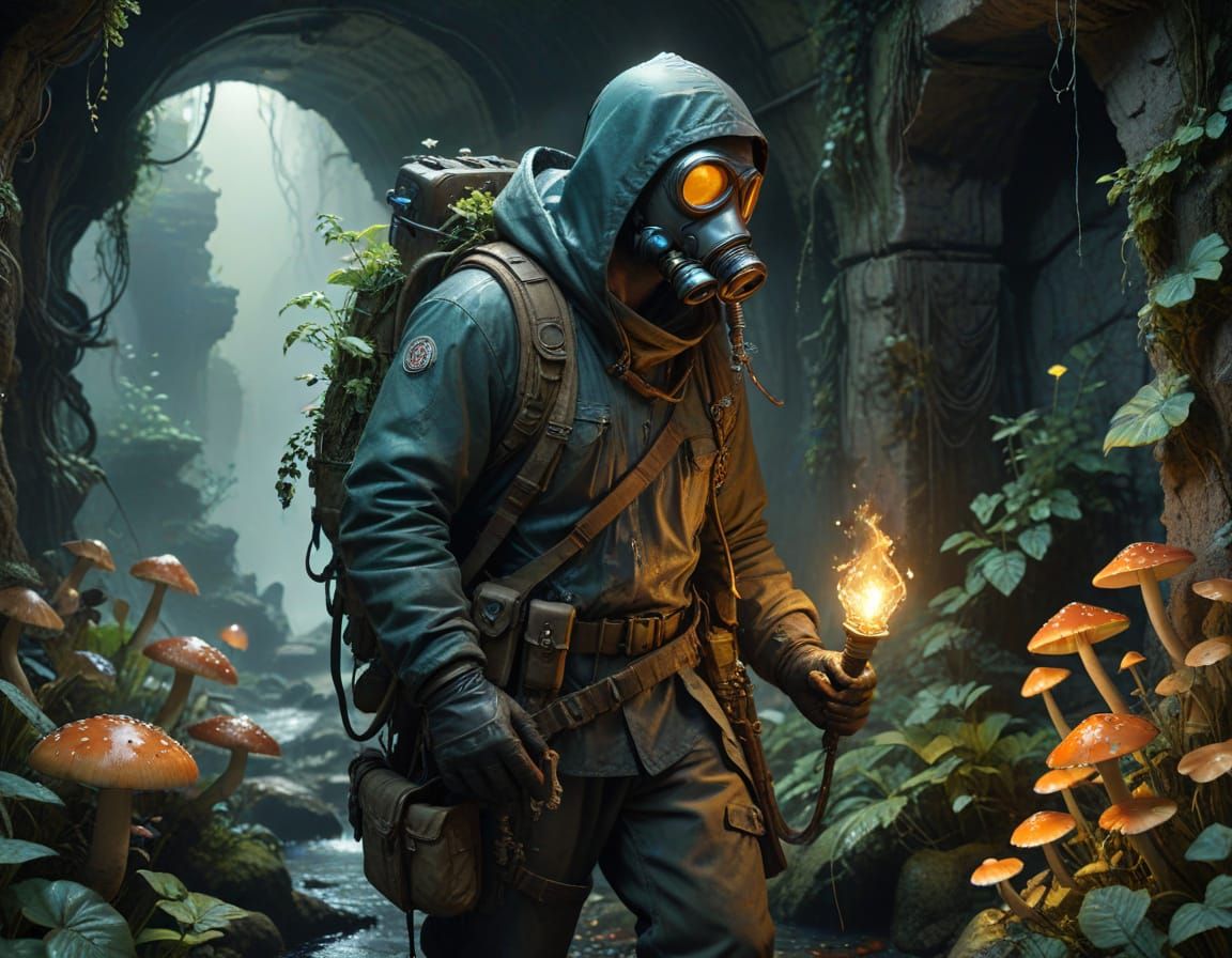 Sewer Explorer in Fantasy Game Art Style