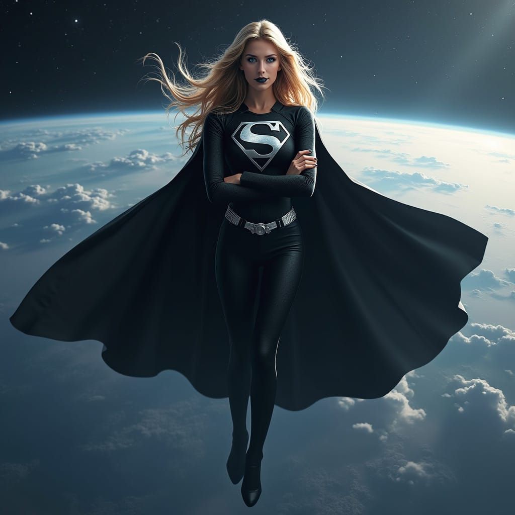 Evil Supergirl Rises Above the Earth