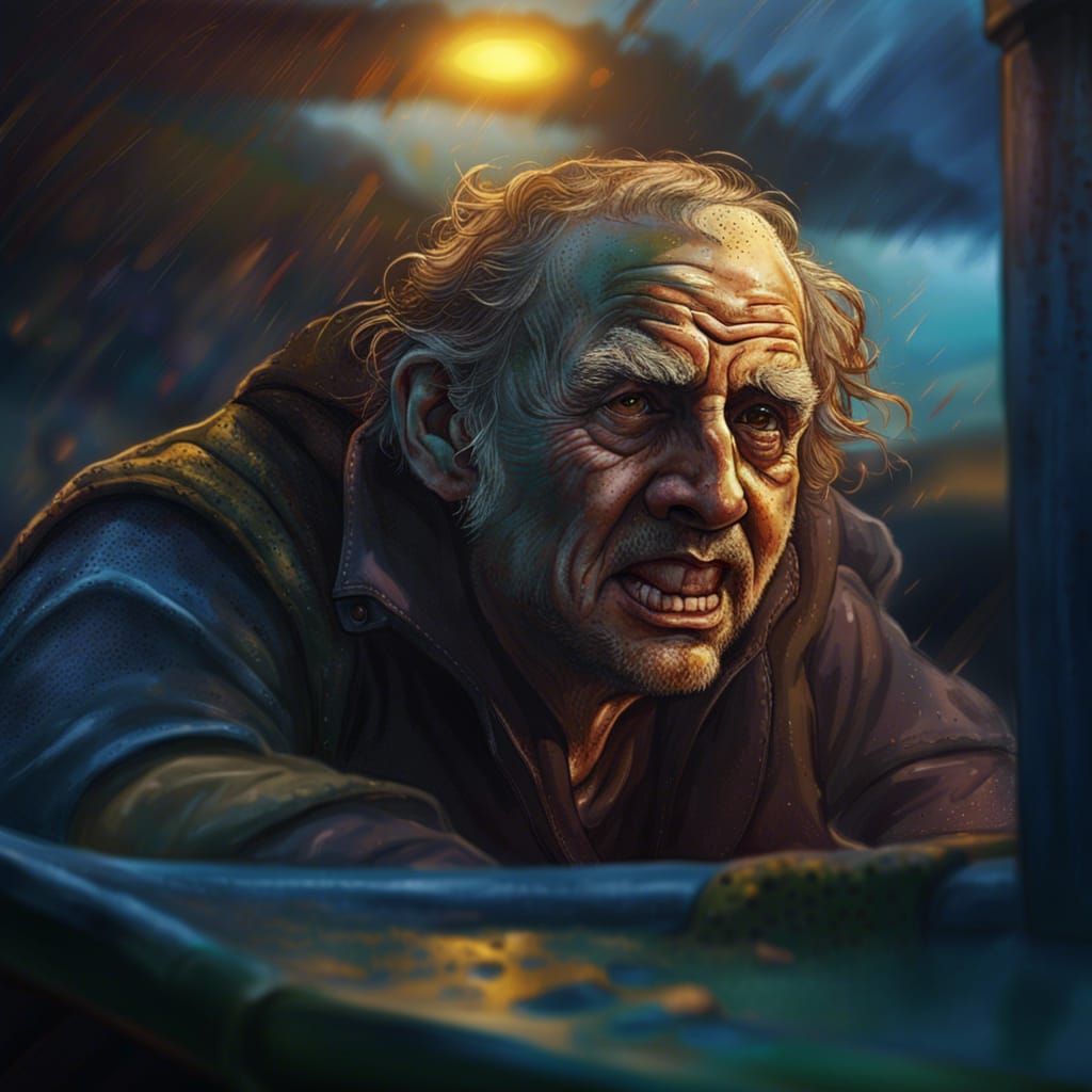 Hyperrealistic Ferryman Splash Art Concept