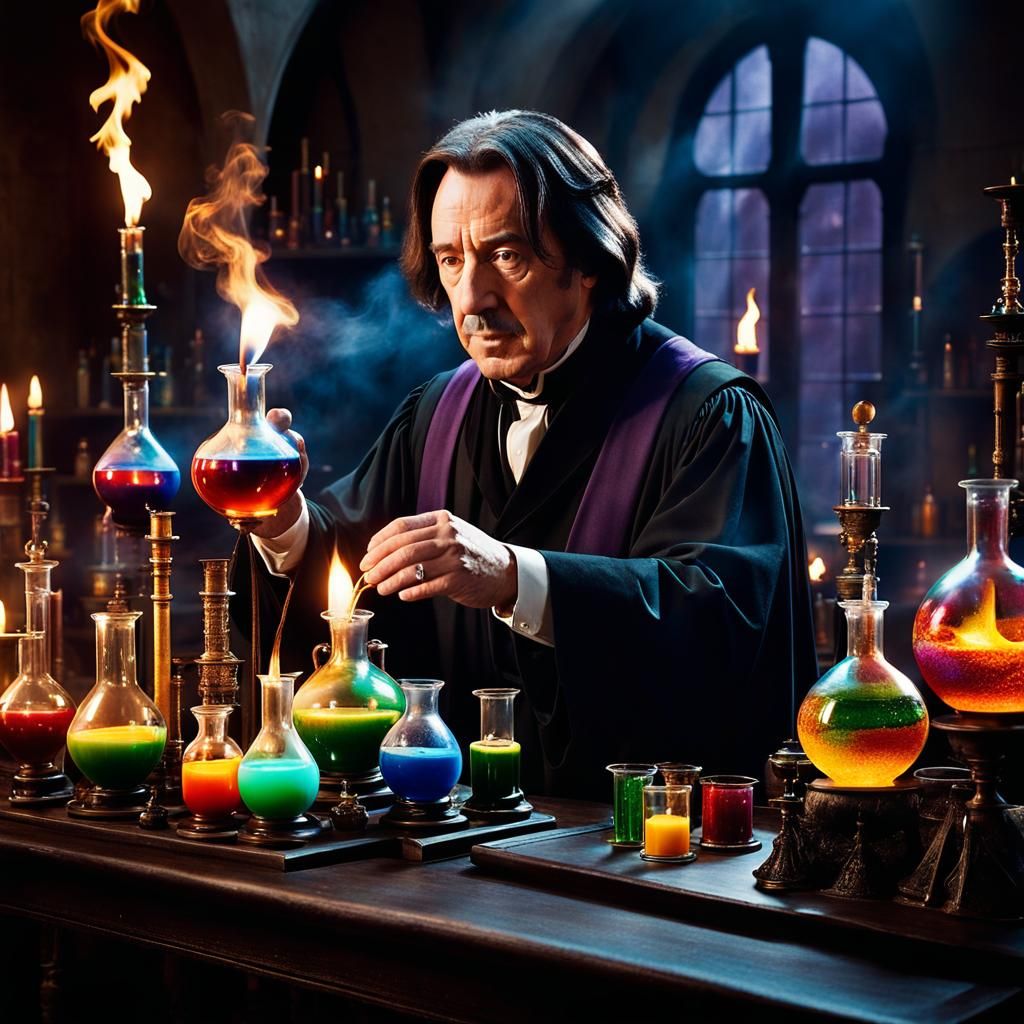 Mysterious Alchemy Set-up with Cinematic Lighting