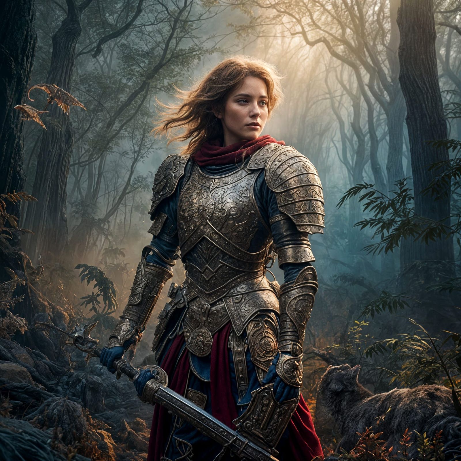 Detailed Matte Painting of Joan of Arc