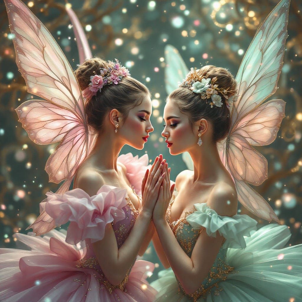 Elegant Ballerinas Compete for Sugarplum Fairy Role