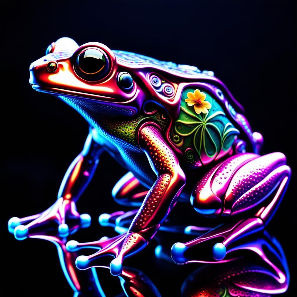 Cyberpunk Biomechanical Frog