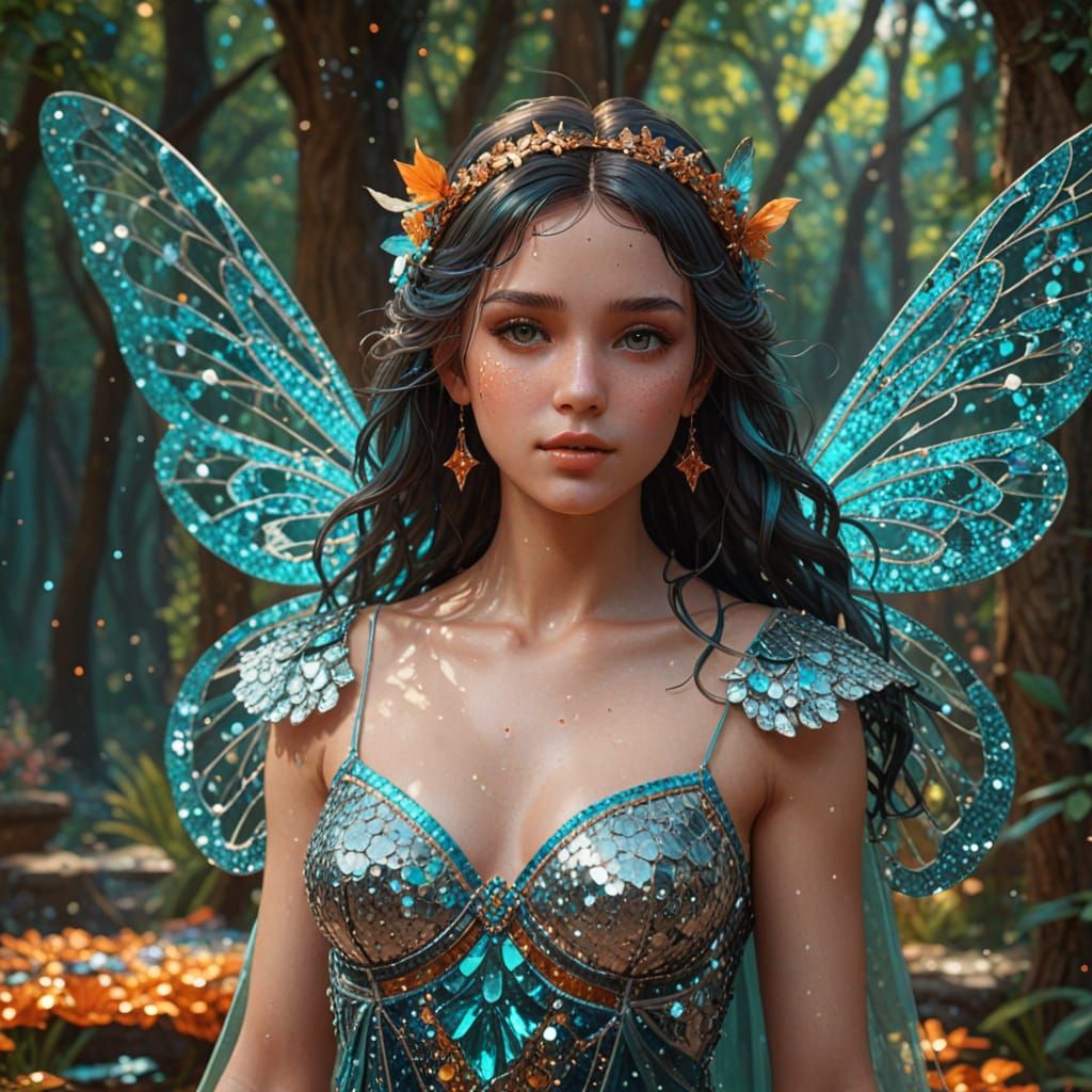 Vibrant Fairies in Triadic Colors Concept Art