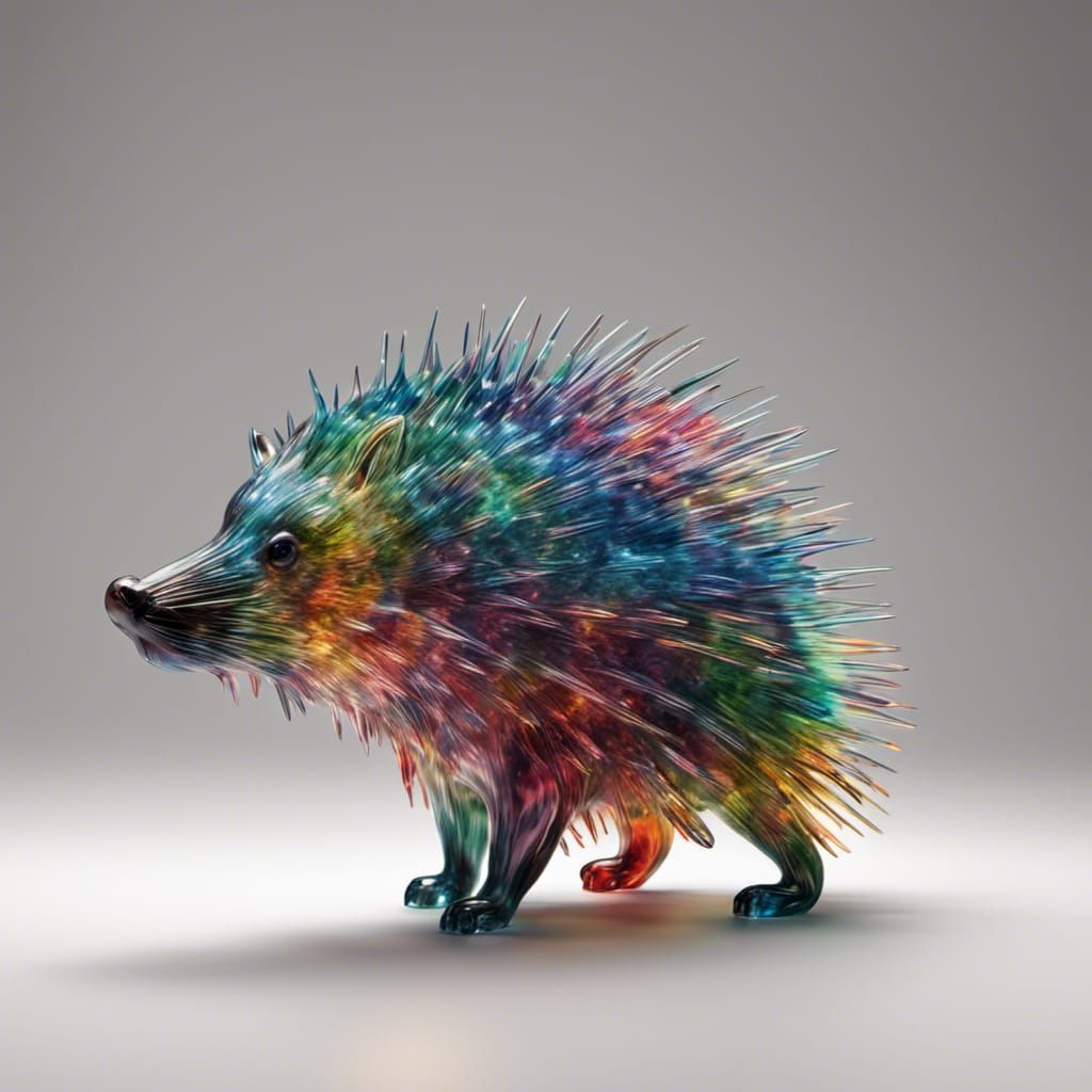 Blown Glass Porcupine