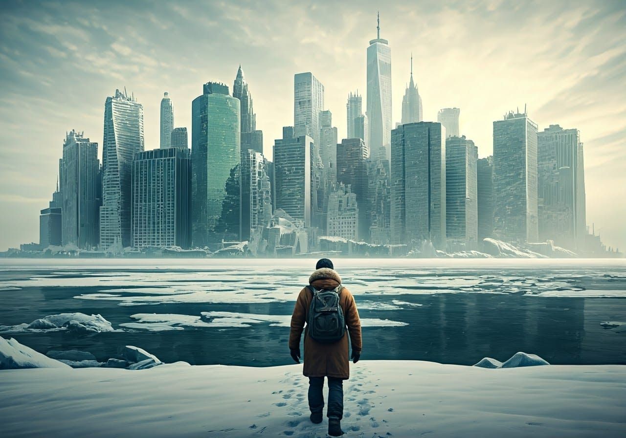 Post-Apocalyptic New York City in Winter