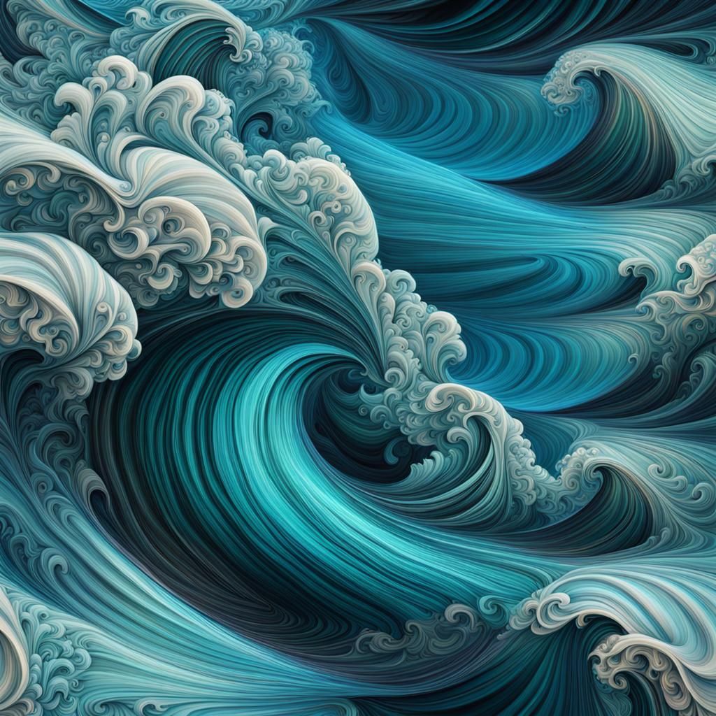 Ocean waves optical illusion