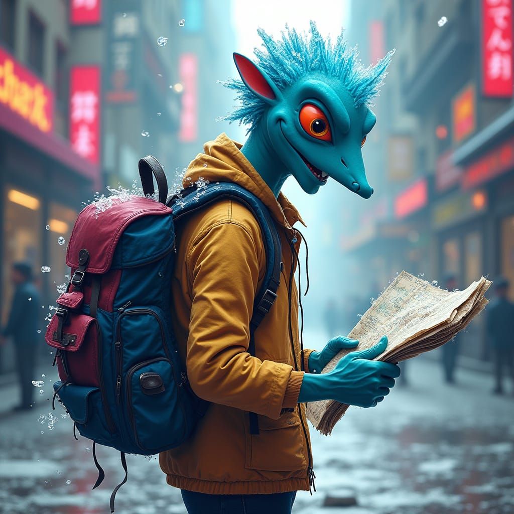 Ice Poseidon's Urban Scavenger Hunt, Art Style