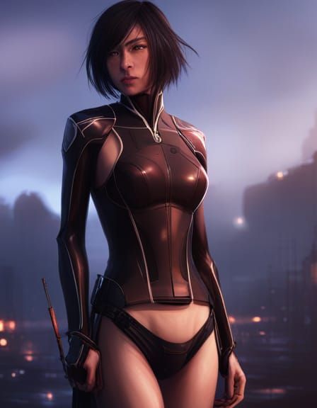 Rukia Kuchiki in Cyberpunk Lightning Outfit