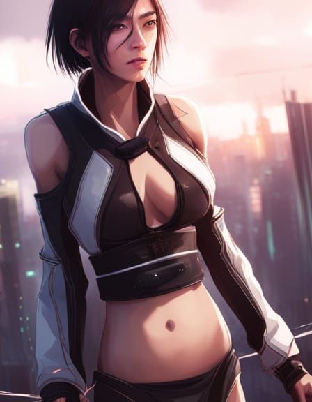 Rukia Kuchiki in Cyberpunk Lightning Outfit