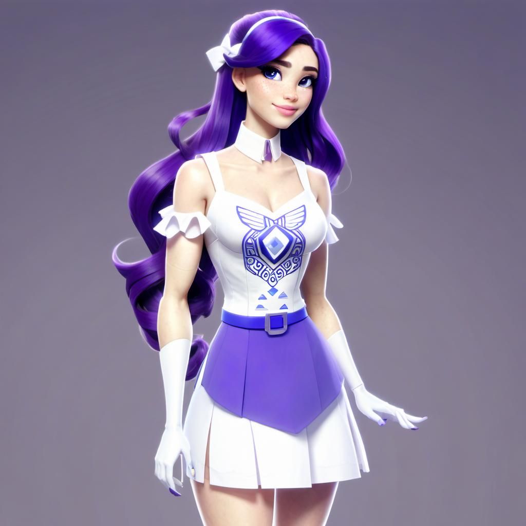 Rarity as Human Girl: Digital Art