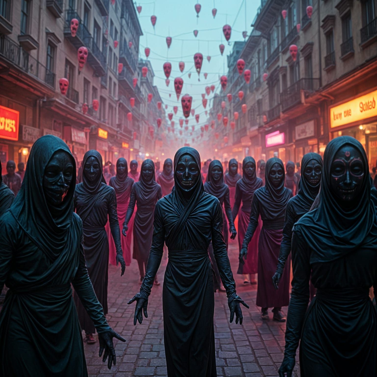 vibrant 

silent souls



many death masks

dancing of death in the streets 

hyperdetail 
hypervibrant