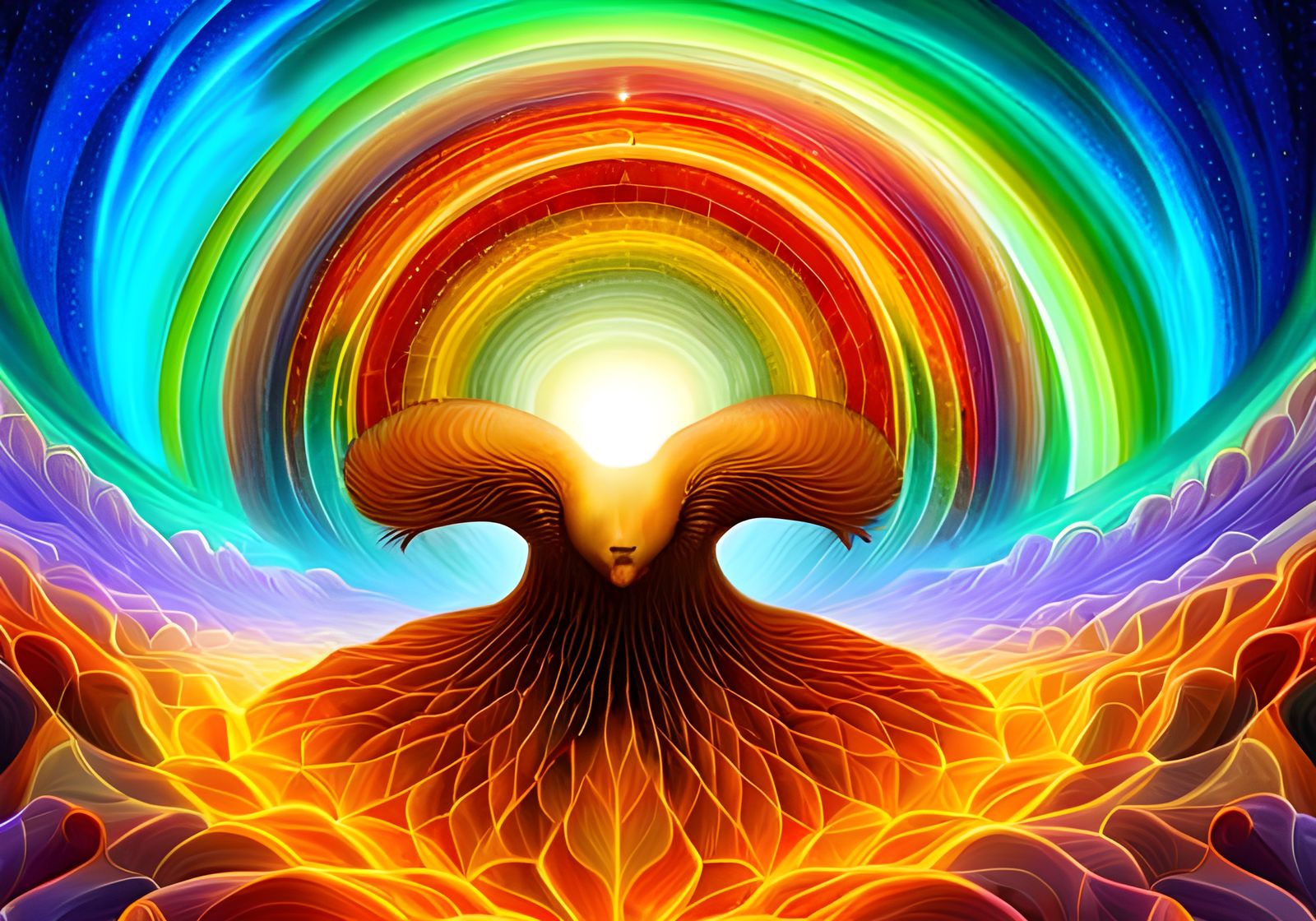 Echidna's World Tour: Wonders and Chakras in Abstract Art